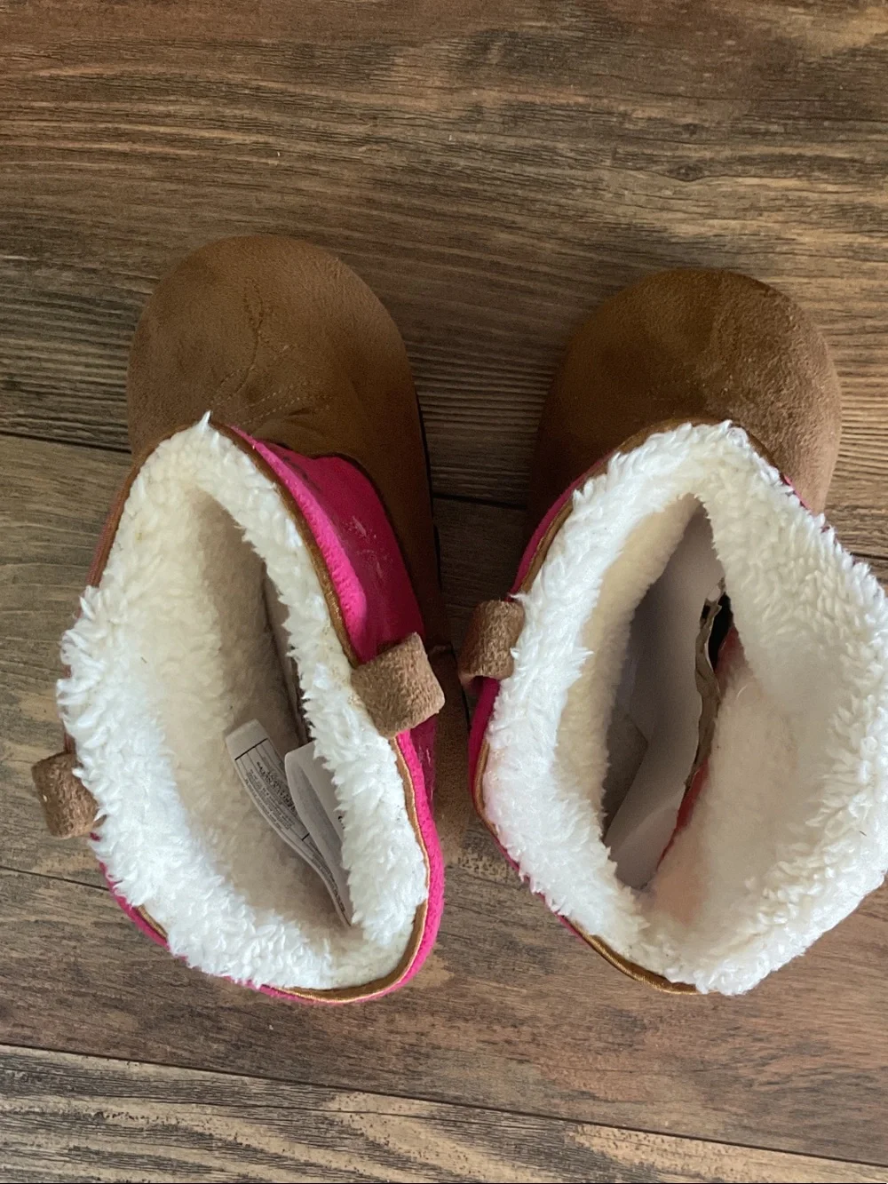 John Deere Brown & Pink Fleece-Lined Toddler Western Boots